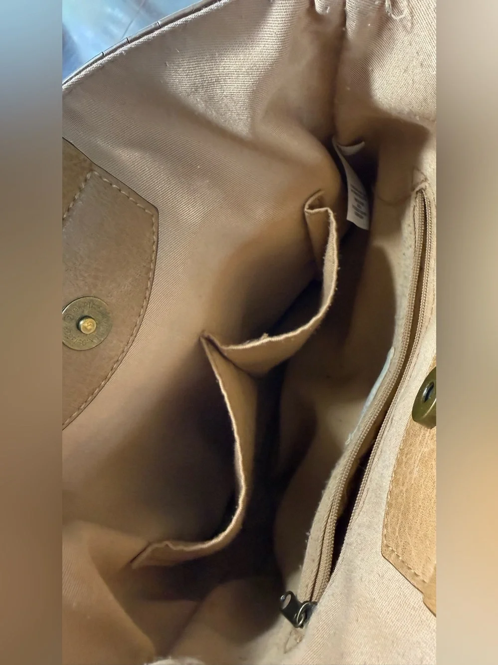 Universal Thread Tan Tote with Gold Ring Handles